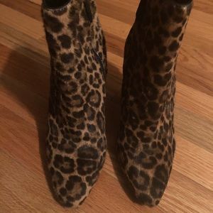 Prada cheetah print ankle booties